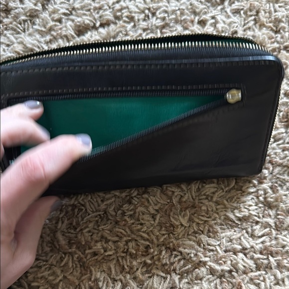 Fossil Black Leather Wallet with Wrist Strap - Picture 3 of 3